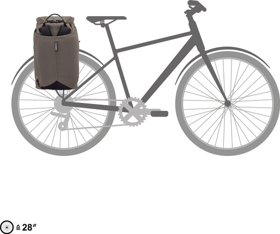 ORTLIEB Vario Lite QL2.1 22 L Backpack-Bicycle Bag Hybrid - dark sand/22 l