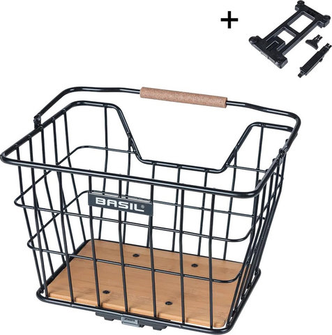 Basil Nordland MIK Fahrradkorb - schwarz/23 l