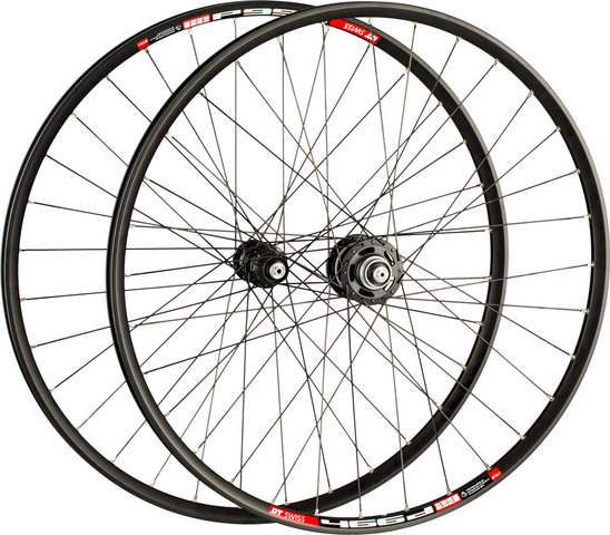 bc basic Set de Roues Mountain XT Disc Center Lock 29" - noir | Set de 29" (avant 15x100 + arrière 10x135) Shimano