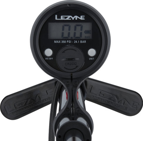Lezyne Pompe à Vélo Digital Pressure Over Drive - noir-brillant