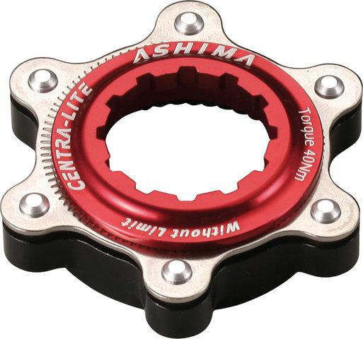 ASHIMA Adaptateur de Disques de Frein Centra-Lite AC02 6 trous en Center Lock - red | Disque Center Lock