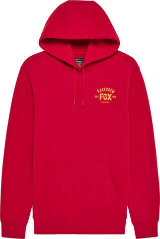 Fox Head Slogan Fleece Pullover - flame red/S