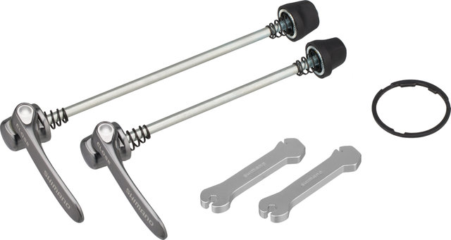 Shimano Juego de ruedas WH-RS500-TL - gris/Non Boost/Non Boost/130 mm/100 mm/28"/Shimano carretera/100 mm/Shimano carretera/100 mm/130 mm