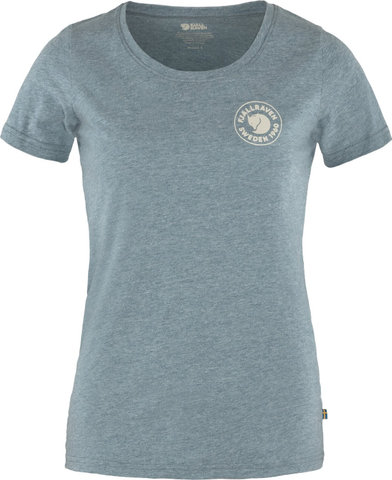 Fjällräven T-shirt pour dames Logo 1960 - indigo blue melange | L