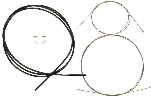 Set de cables de frenos de acero inox. para bicicletas de ruta - negro/universal