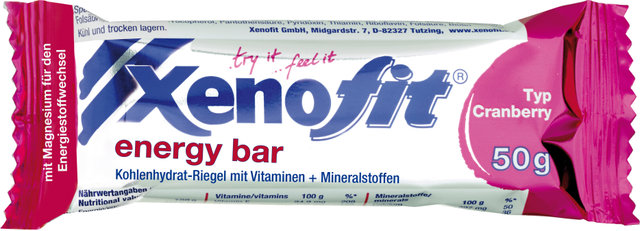 Xenofit Barre Énergétique energy bar - 1 pièce - cranberry