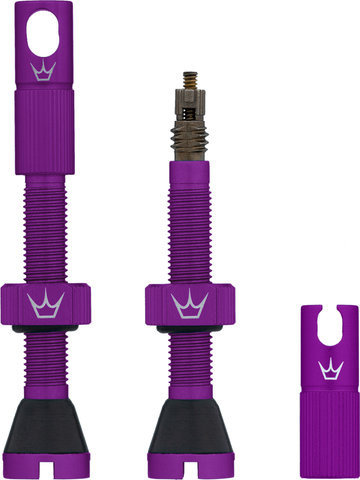 Peaty's Holeshot Fast Flow tubeless valves - violet | Presta Valve (SV) | 42 mm