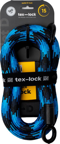 tex-lock Eyelet chain lock + D-lock shackle lock - morpho blue