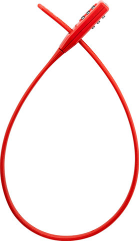 Kryptonite Candado de cable con combinación de cierre rápido - rojo | 45 cm