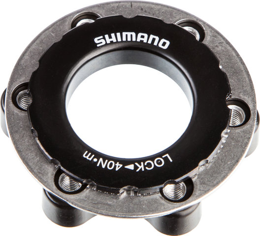 Shimano Bremsscheibenadapter SM-RTAD05 6-Loch auf Center Lock - schwarz Shimano Bremsscheibenadapter SM-RTAD05 6-Loch auf Center Lock - schwarz