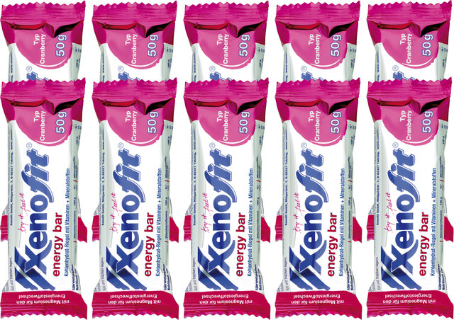 Xenofit barra energética Energieriegel - 10 piezas - cranberry