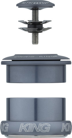 Chris King Juego de dirección InSet i5 ZS49/28,6 - EC49/40 GripLock - matte slate/1 1/8" - 1,5" tapered/ZS49/28,6 - EC49/40