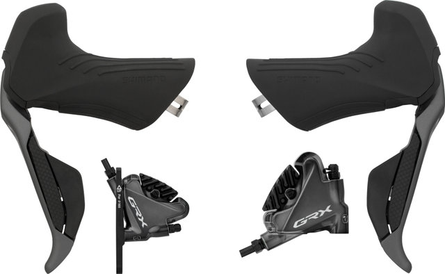 Shimano GRX v+h Set Scheibenbremse BR-RX810 + Di2 ST-RX815 - schwarz-grau | Set