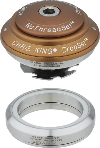 Chris King Juego dirección DropSet 4 IS42/28,6-IS42/30 GripLock- M. f. producción - matte bourbon/IS42/28,6 - IS42/30