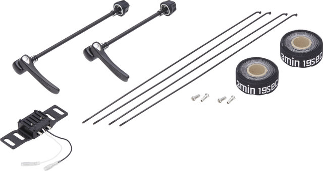 bc basic Set de Roues Urban Deore V-Brake DT Swiss 535 28" - noir | Set de 28" (avant 9x100 Dynamo + arrière 10x135) Shimano