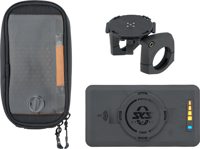 SKS Compit+ Smartphone Mount w/ +Com/Unit Power Bank & Com/Smartbag - black
