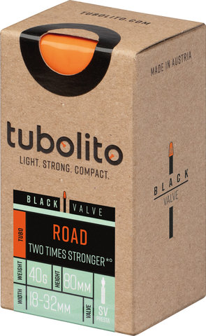 tubolito Tubo-Road-700C Schlauch 28" Modell 2025 - black/18/32-622 SV 80 mm/SV/18-622 bis 32-622/80 mm