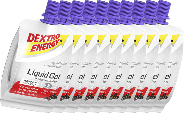 Dextro Energy Gel líquido - 10 unidades - blackcurrant/600 
