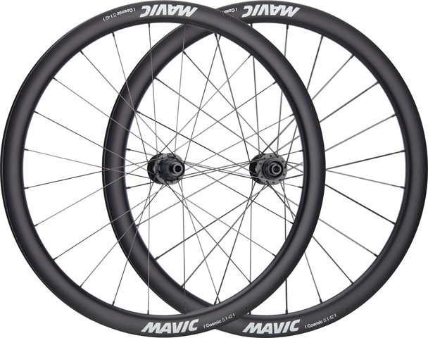 Mavic Cosmic S 42 Center Lock Disc Carbon Wheelset - black/Non Boost/28"/Non Boost/142 mm/100 mm/Shimano Road/100 mm/Shimano Road/100 mm/142 mm