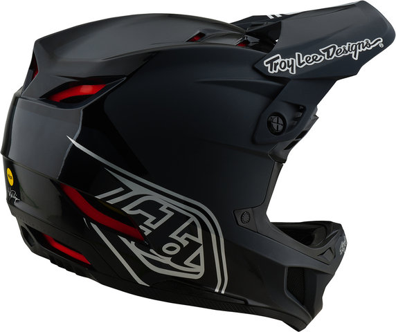 Troy Lee Designs D4 Polyacrylite Fullface Helm - shadow black/57 - 58 cm