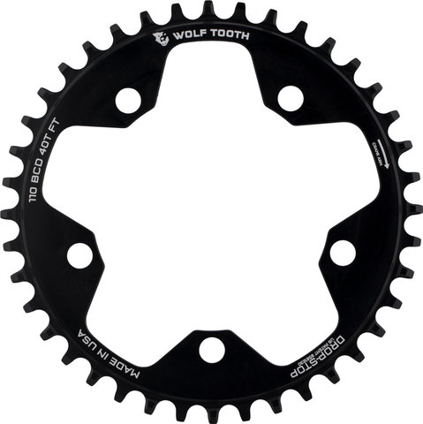 Wolf Tooth Components 110 BCD Gravel / CX / Road Chainring - black/40 