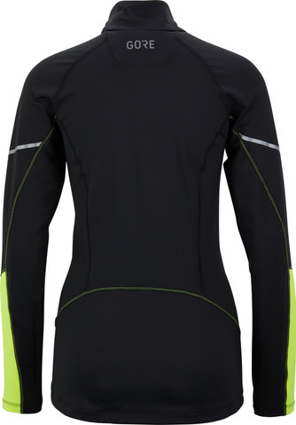 GORE Wear M Damen Mid Zip Shirt langarm - black-neon yellow/36