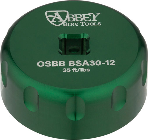 Abbey Bike Tools Bottom Bracket Socket Single Sided Innenlagerwerkzeug für BSA30-12 - green