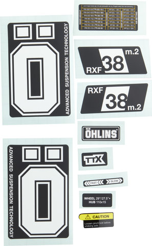 ÖHLINS RXF38 m.2 sticker set - white