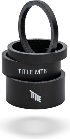 Title MTB Kit d'entretoises de casque en carbone 1 1/8" - carbone