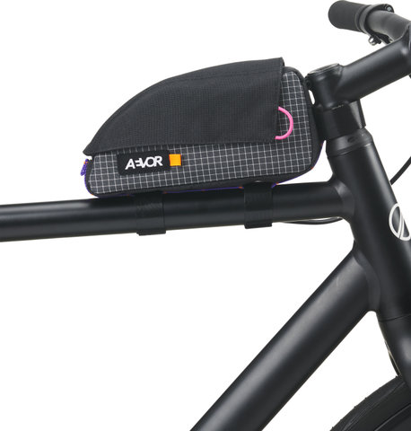 AEVOR Top tube bag - black white grid/900 ml
