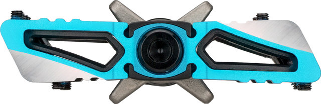 crankbrothers Pedales de clip Mallet E LS - black-electric blue