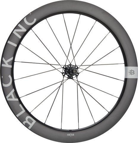 Black Inc 48|58 Disc Center Lock Carbon 28" Laufradsatz - silver label/28"/Non Boost/Non Boost/100 mm/142 mm/SRAM XDR/142 mm/100 mm/SRAM XDR/100 mm