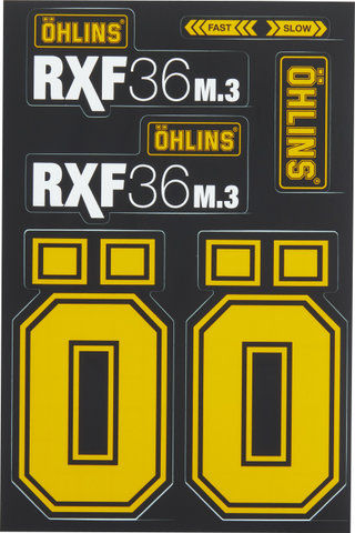 ÖHLINS Sticker set for RXF36 suspension fork - yellow | 27.5"