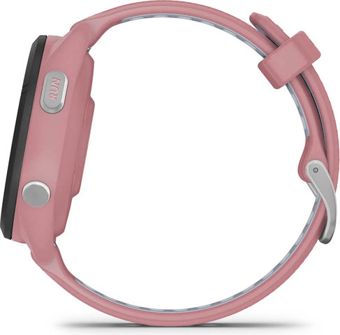 Garmin Forerunner 265S Smartwatch mit Schnellwechsel-Silikon-Armband 18 mm - altrosa-schwarz