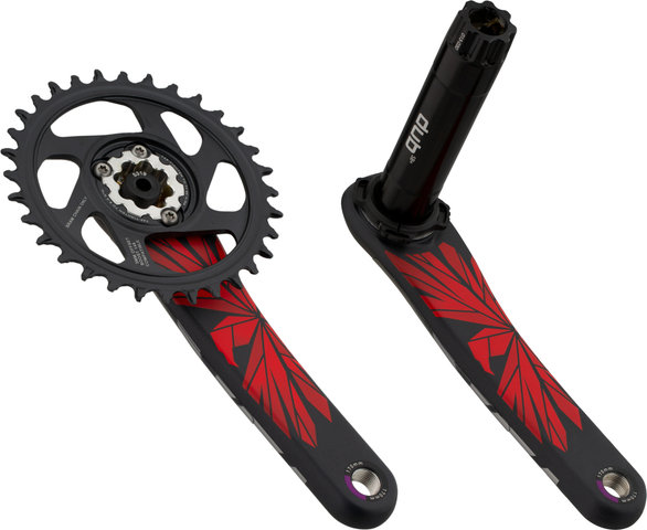 SRAM Juego de bielas X01 Eagle SuperBoost+ DUB DM 12 velocidades Carbon - lunar-oxy/170,0 mm