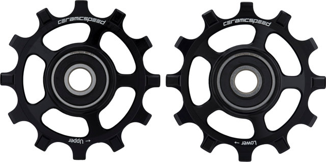CeramicSpeed Galets de Dérailleur Shimano 11 vitesses 12 dents - black/12 dents (galet guide), 14 dents (galet tendeur)