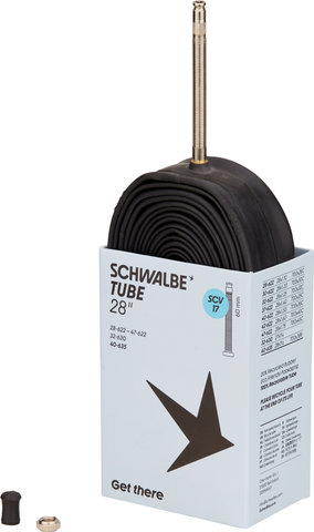 Schwalbe Schlauch SCV (Schwalbe Clik Valve) 28" - schwarz | SCV (Schwalbe Clik Valve) | 28-622 bis 47-635 | 60 mm