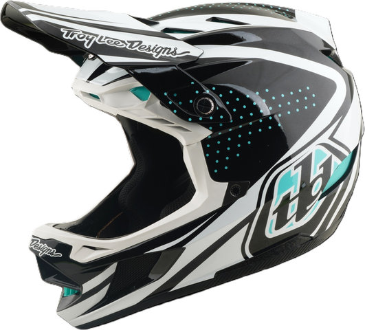 Troy Lee Designs D4 Polyacrylite Fullface Helmet - the line charcoal-white | 55 - 56 cm