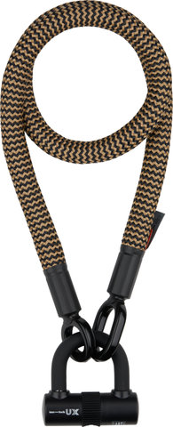 tex-lock eyelet Kettenschloss + U/X-lock Mini-Bügelschloss - wild hemp/120 cm