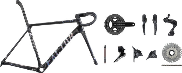 Factor Kit de Cadre O2 V.A.M. Disc avec Groupe Dura-Ace Di2 2x12 - chrome | 54 cm, 34-50
