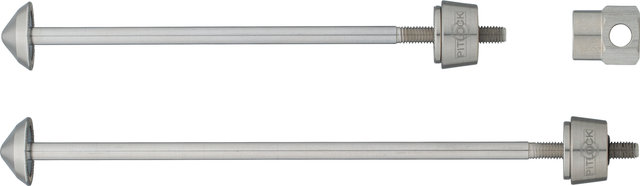 Pitlock Locking Skewer Set 03 for Front Wheel + Rear Wheel - silver