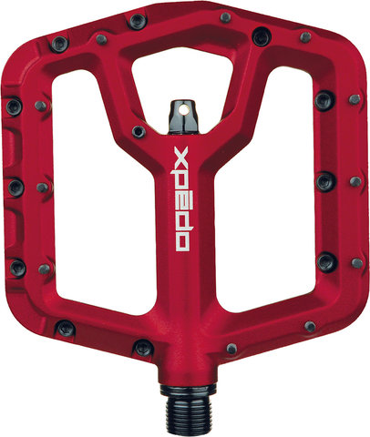 Xpedo TRIDENT Plattformpedale - rot | 114 mm | 109 mm