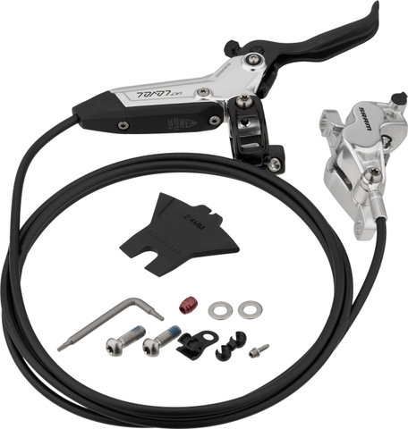 SRAM Level Ultimate Stealth 4-Piston Carbon Scheibenbremse - clear anodized/Hinterrad/Flip-Flop (seitenunspezifisch)