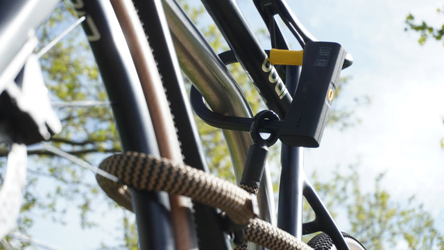 tex-lock Eyelet chain lock + D-lock shackle lock - wild hemp