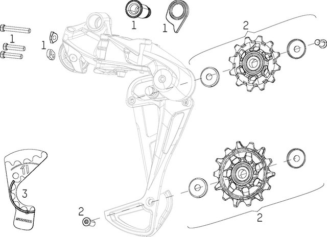 SRAM NX Eagle Rear Derailleur Spare Parts - 2