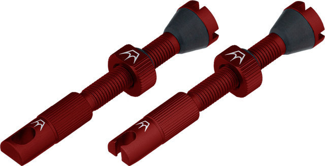 Peaty's Holeshot Fast Flow tubeless valves - red | Presta Valve (SV) | 42 mm