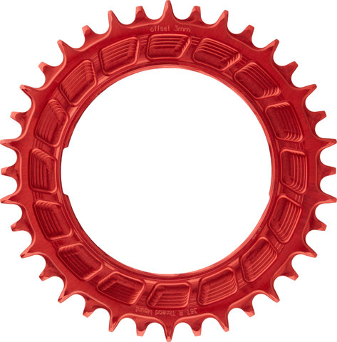 Garbaruk Thread Mount Chainring for SRAM XX/XX SL PM 3 mm Round - red/36/36 