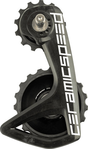 CeramicSpeed OSPW RS ALPHA derailleur pulleys for Shimano R7150 Black TEAM Logo - team edition-black | 13 teeth (guide pulley), 19 teeth (tension pulley)