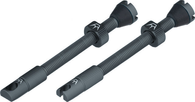 Peaty's Holeshot Fast Flow tubeless valves - slate | Presta Valve (SV) | 60 mm