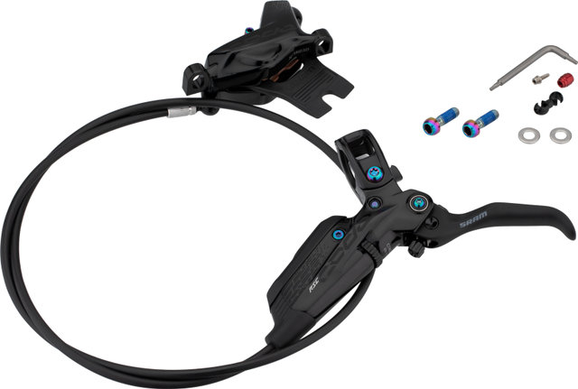 SRAM Code RSC Disc Brake - black anodized-rainbow/Front wheel/Left (side-specific)